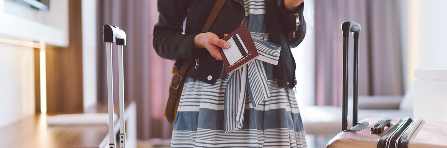 woman with passport