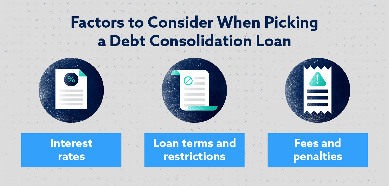 Factors to Consider When Picking a Debt Consolidation Loan Image