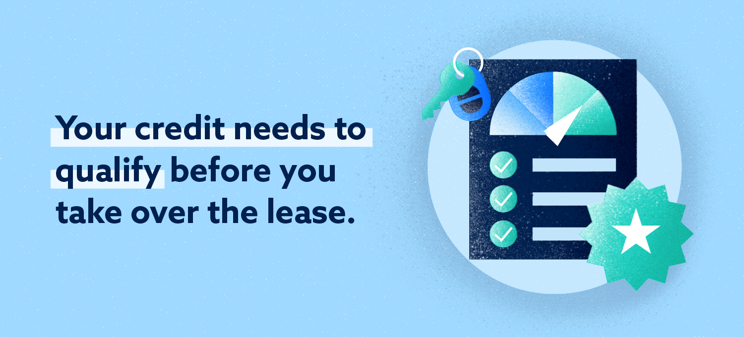 your credit needs to qualify before you take over the lease