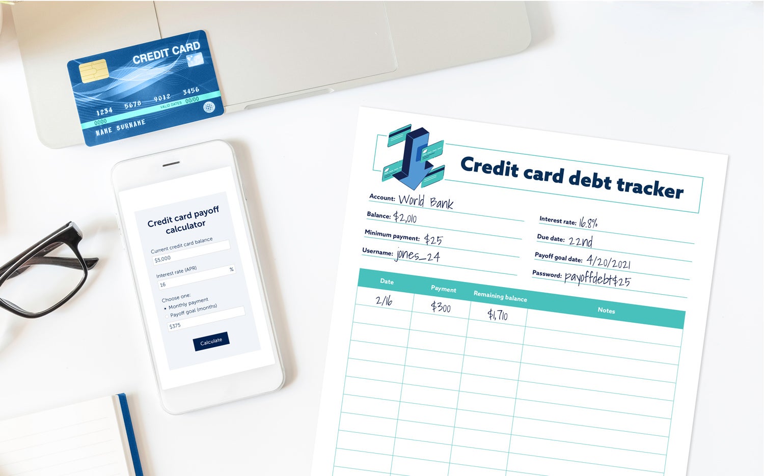 Credit debt tracker