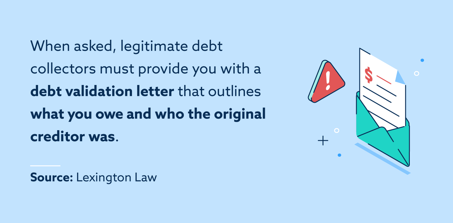 Debt validation letter.