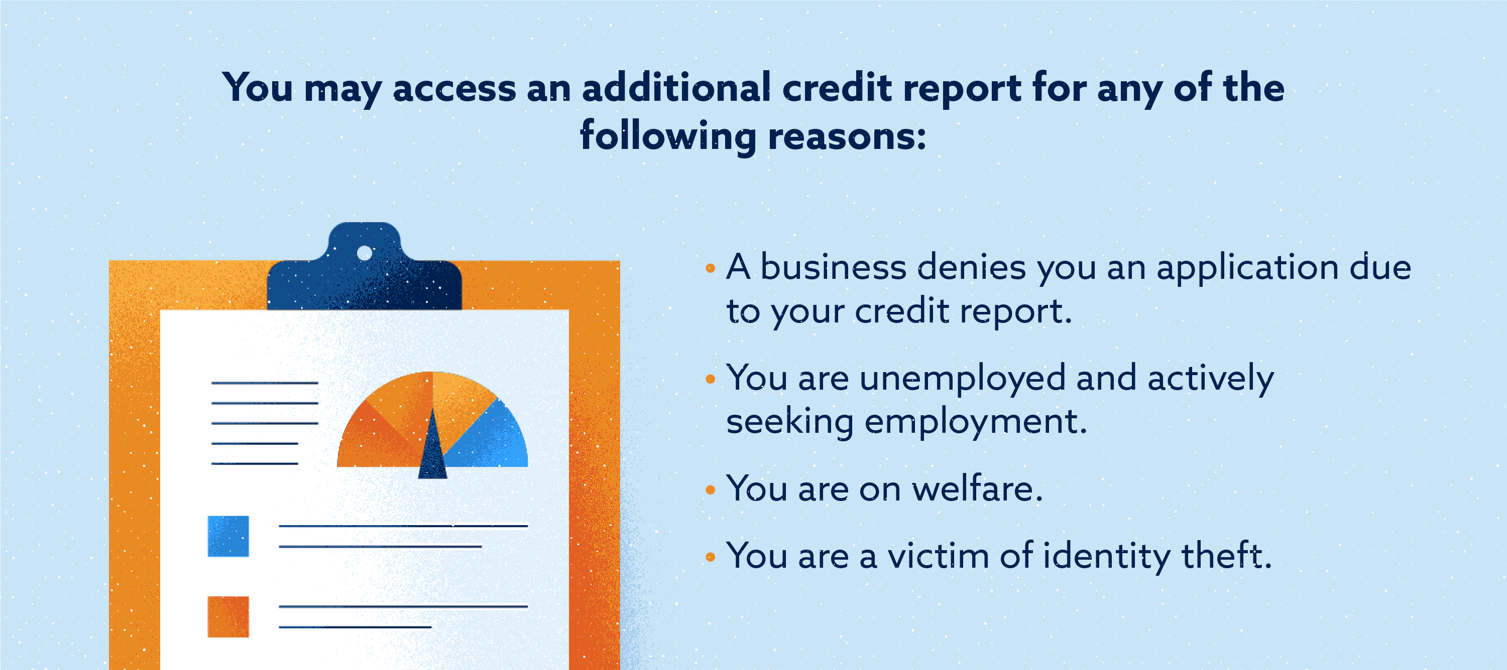 Reasons for accessing your credit report image