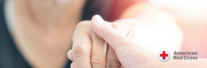 two people hold hands